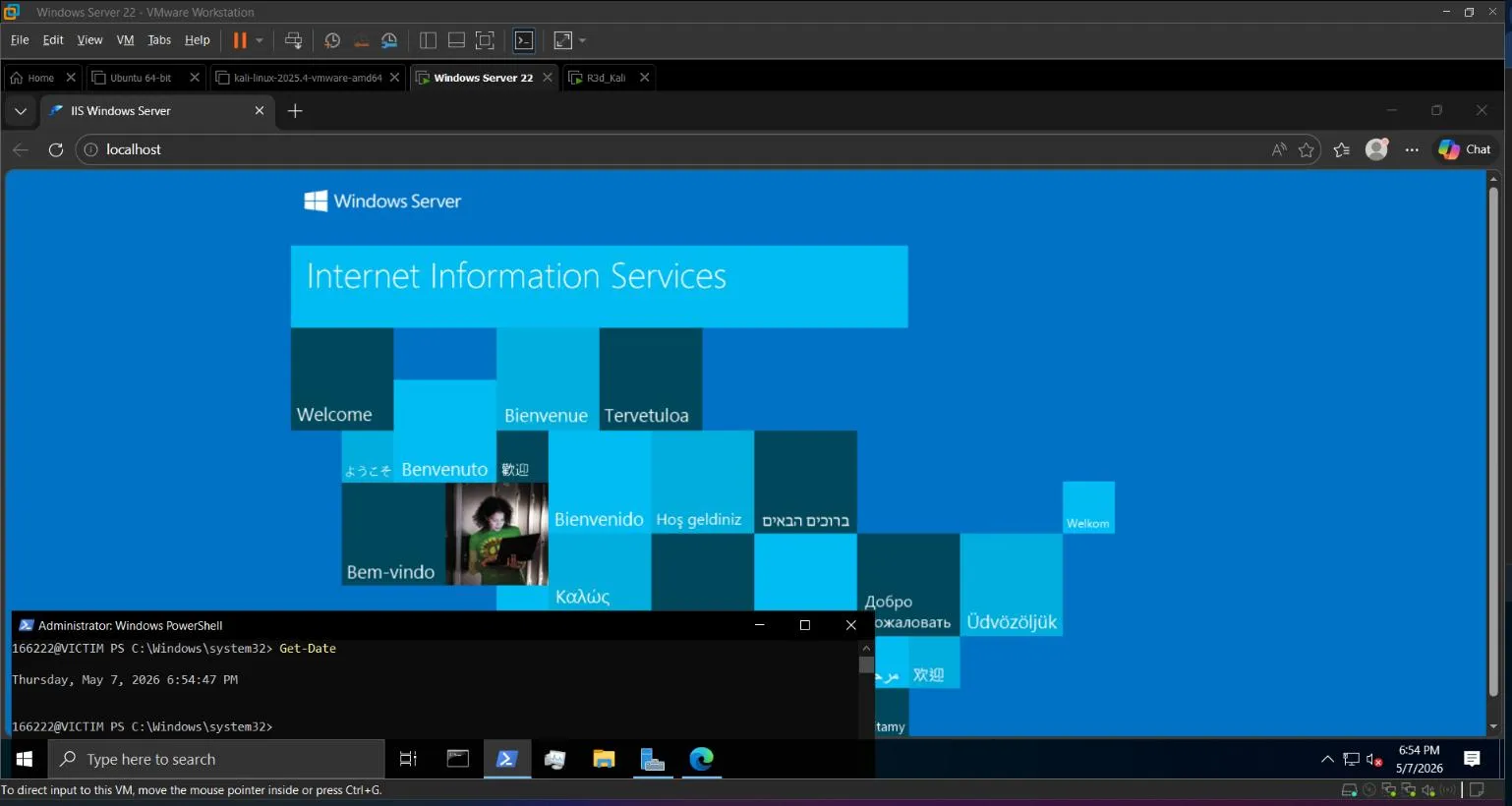 IIS default welcome page