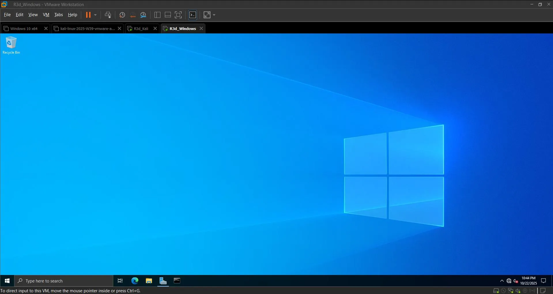 Windows target desktop