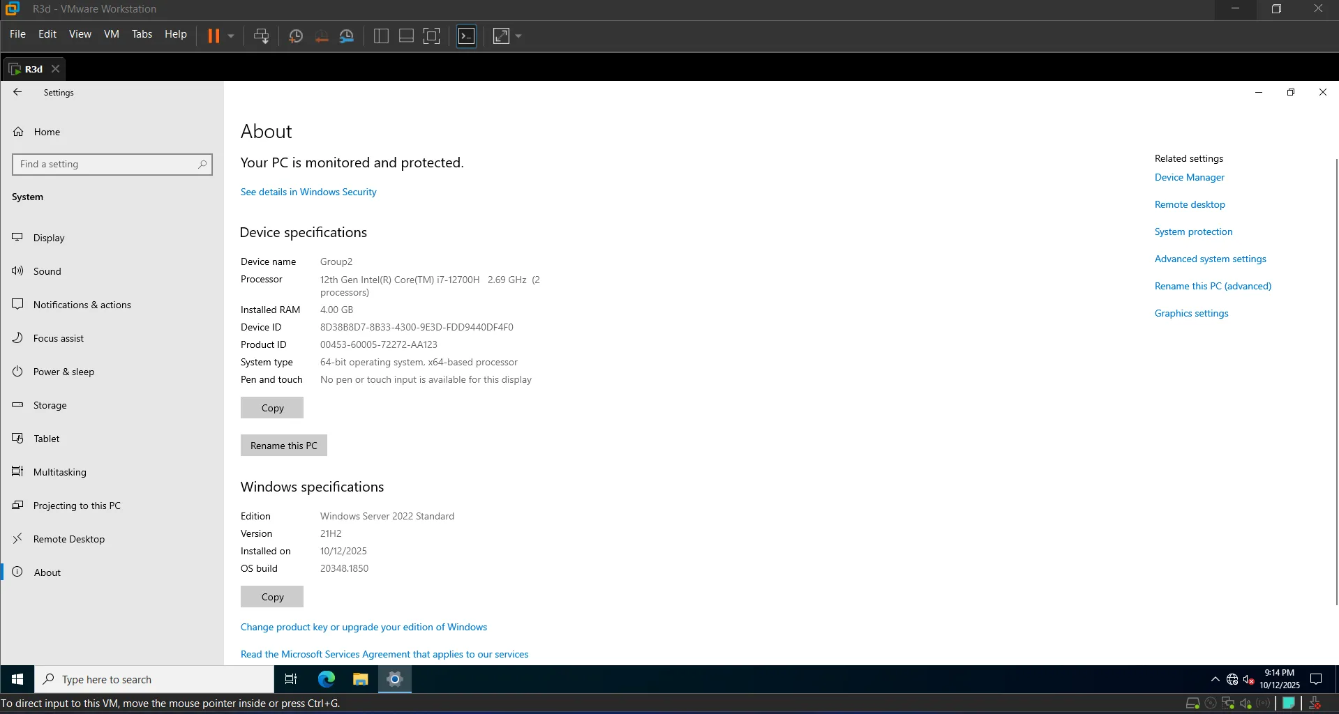Windows system info