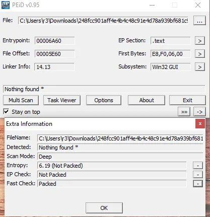 PEiD packer scan