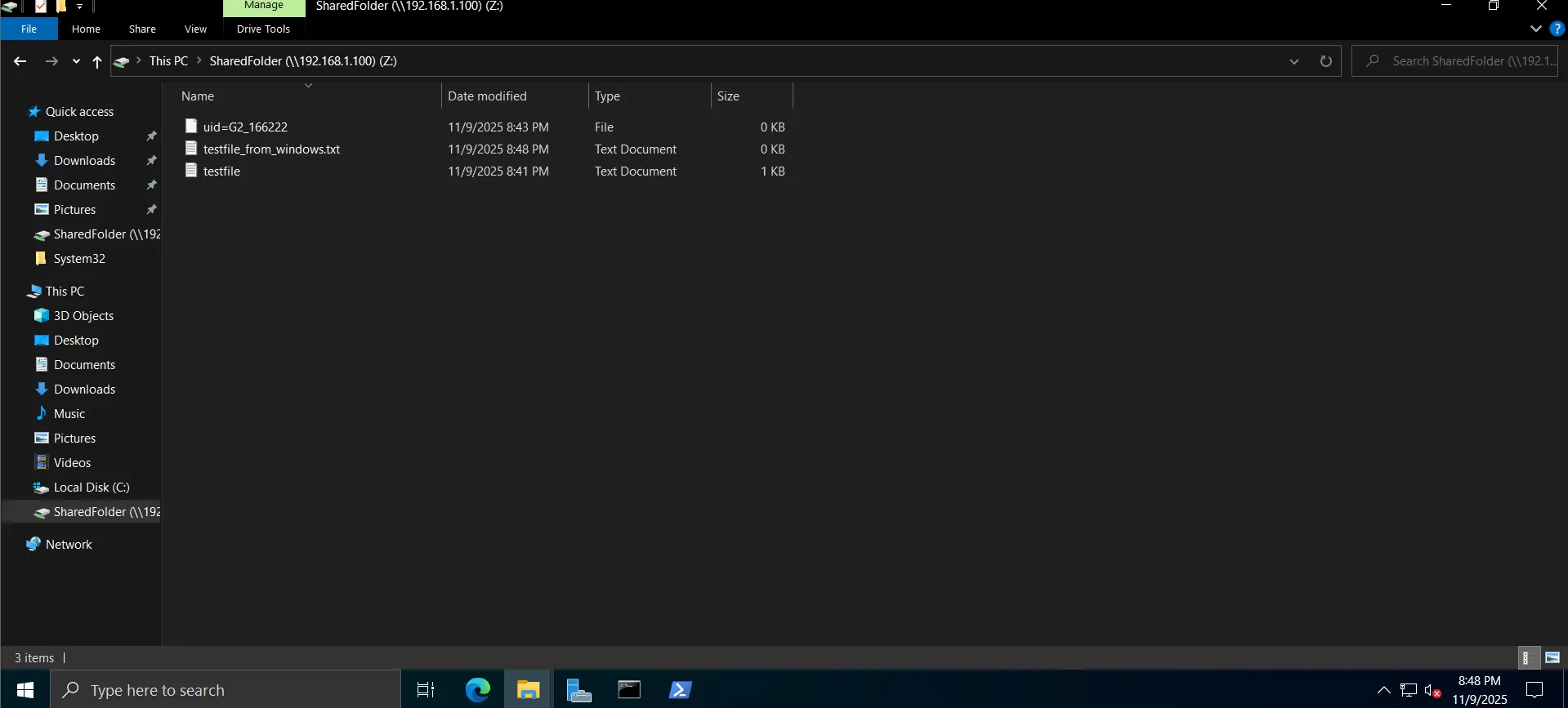 Windows explorer with files from both sides