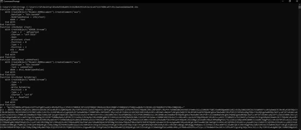Strings extraction from VBScript