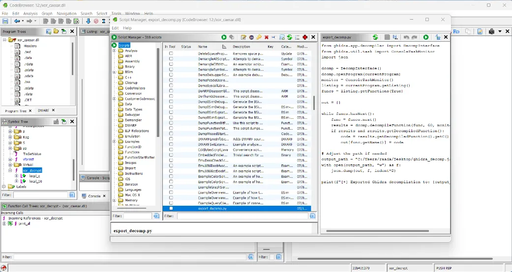 Ghidra export to ghidra_decomp.json