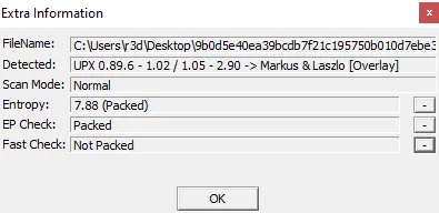 PEiD — Extra Information popup