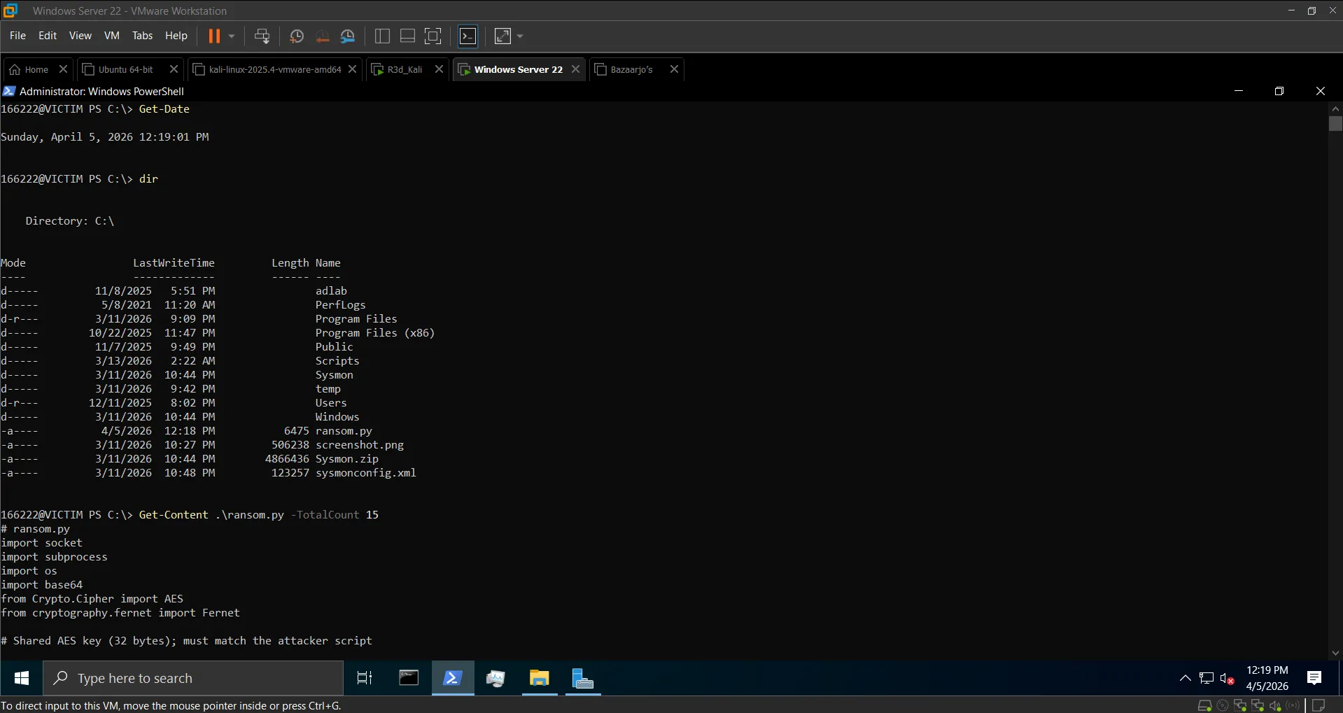 ransom.py on Windows