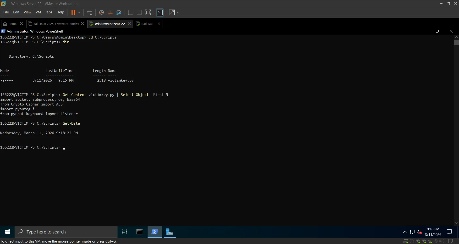 victimkey.py on Windows