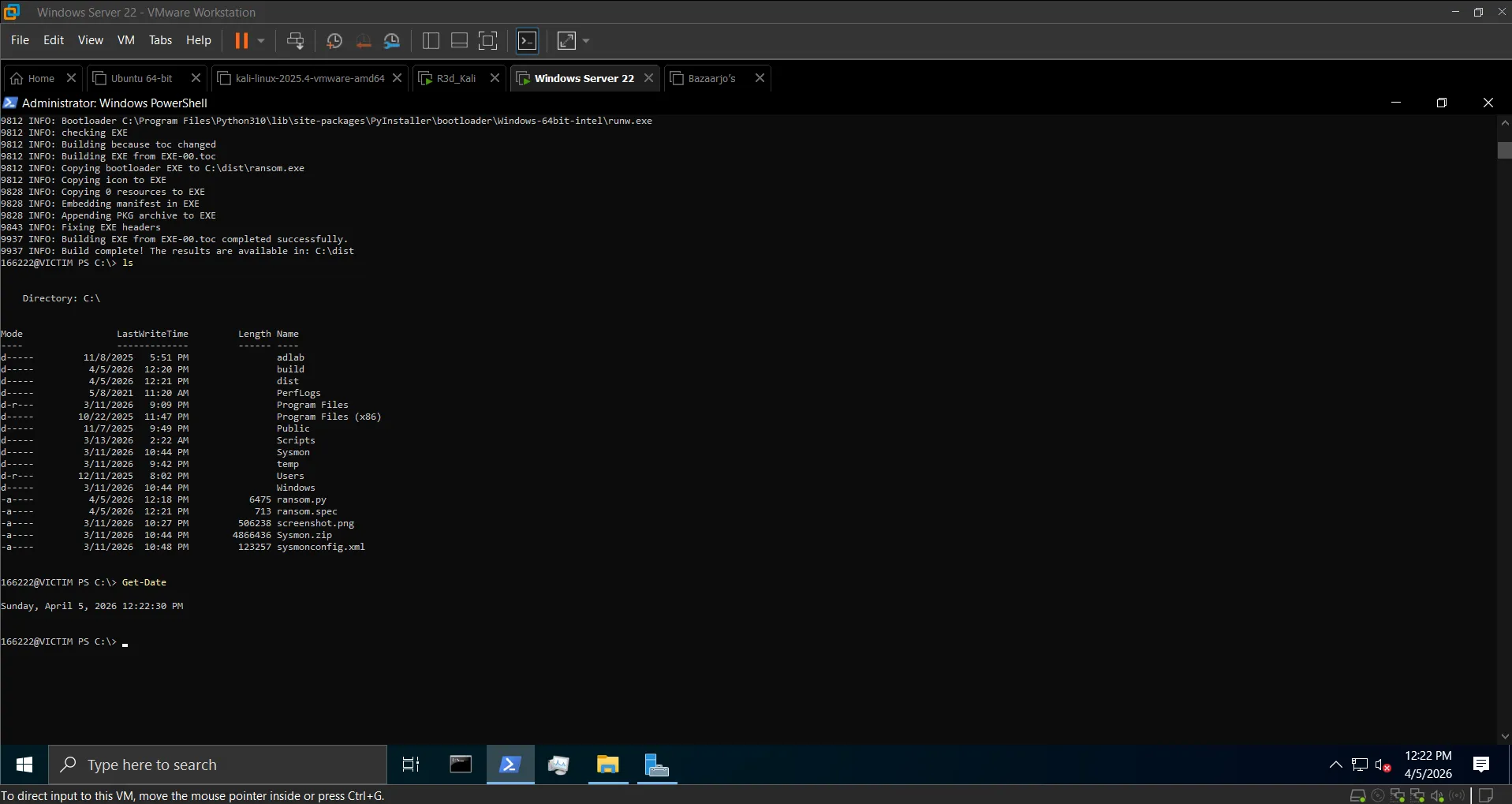 PyInstaller output