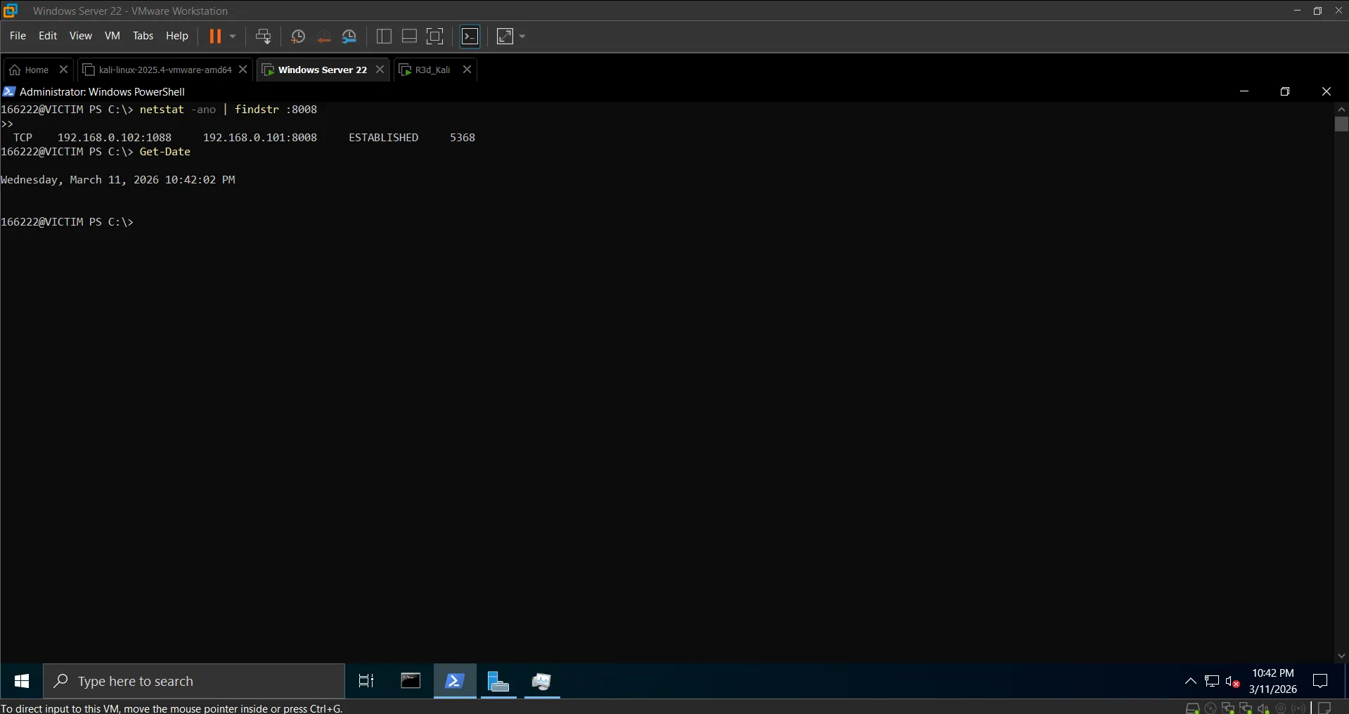 netstat showing ESTABLISHED on port 8008