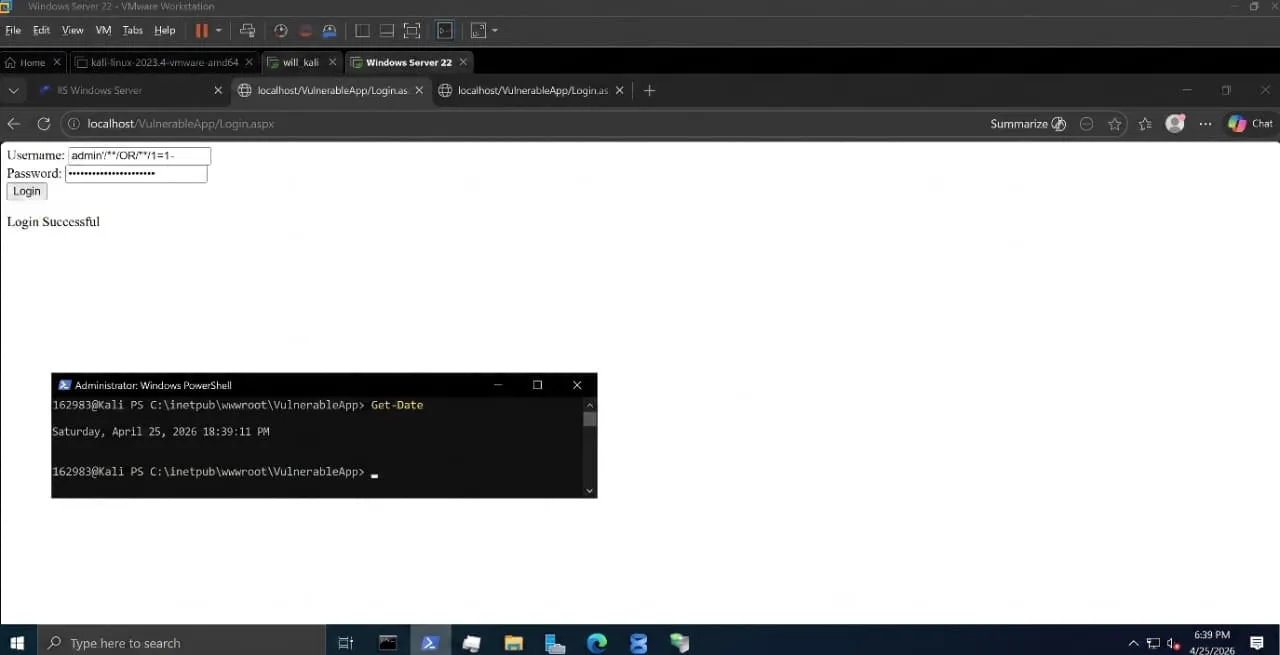 Obfuscated SQLi in browser — login bypassed
